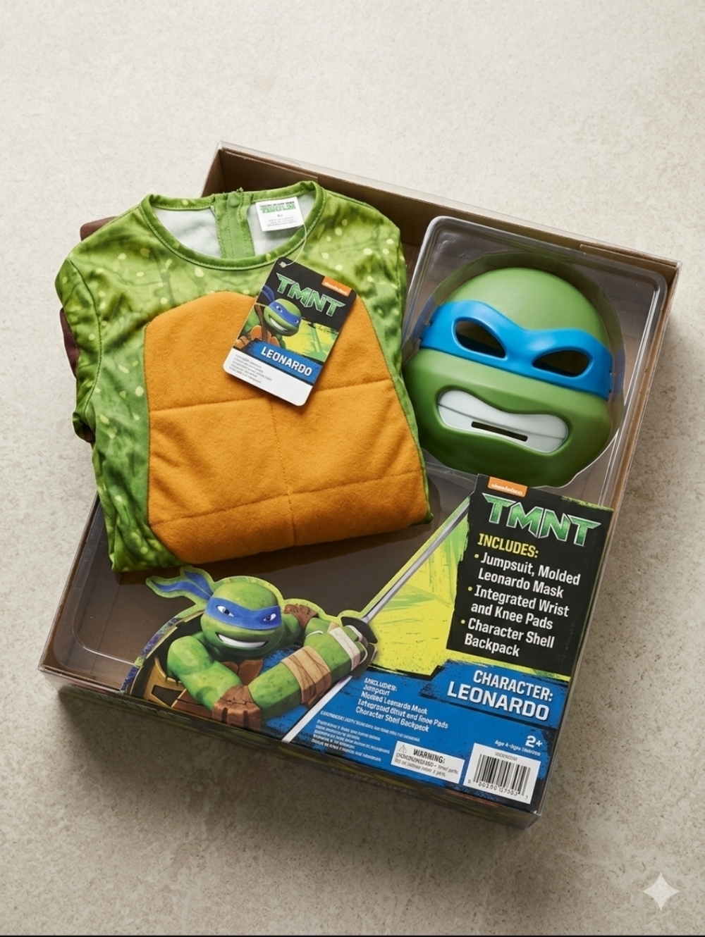 Nickelodeon TMNT Leonardo Ninja Turtles - NWT M 3-4T